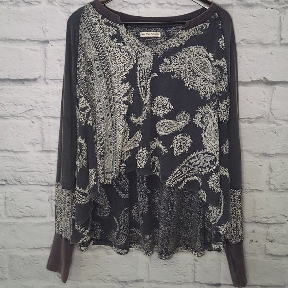 NWOT BoHo Flowy Long-Sleeve Top - Picture 1 of 3